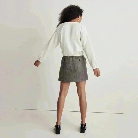 MADEWELL Texture & Thread Women’s Small Plus Ottoman Cream White Knit Wrap Top - Picture 3 of 10